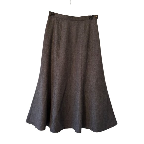 Susan Bristol Womens 10P Gray Wool A Line Long Skirt Preppy Academia - Picture 12 of 12